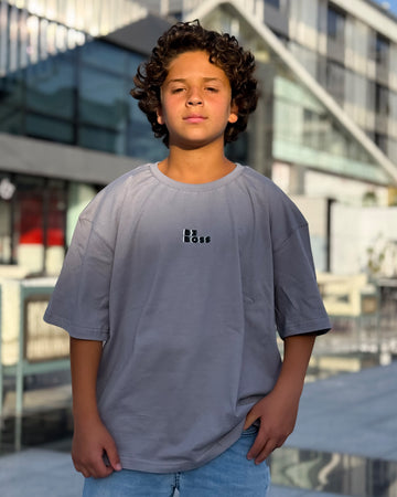 Be Boss Boys Oversized SS T-Shirt - Grey