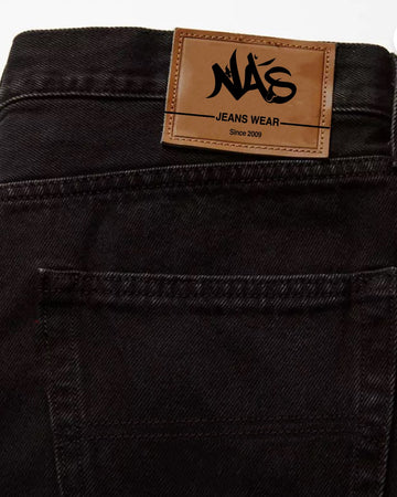 Straight Unisex Denim Pant - Black