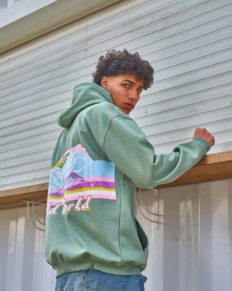BABYL PULLOVER HOODIE【XLサイズ】 Cold Mountain Unisex Oversized Zip-up Hoodie-Olive – NAS Trends