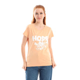 Hope Round Neck Women T-shirt- Meshmesh