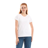 Basic Round Neck Women T-shirt - White