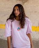 Street Art Unisex Oversized SS T-Shirt - Lila