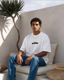 Ma3lesh Men Oversized SS T-Shirt - Off White