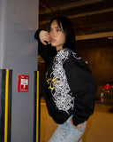 Speak Arabic Unisex Oversized Crew-neck Sweatshirt - Black
