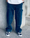 Carpenter Unisex Denim  Pant - Blue