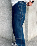 Carpenter Unisex Denim  Pant - Blue