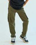 Basic Unisex Cargo Pants - Dark Olive