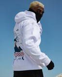 Abo el hol Unisex Oversized Hoodie - White