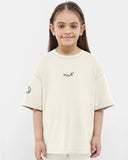 Karizma Girls Oversized SS T-Shirt - Off White