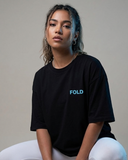 Fold Women Oversized SS T-Shirt - Black