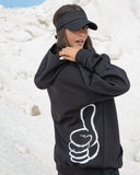 Enta Sah Unisex Oversized Hoodie - Black