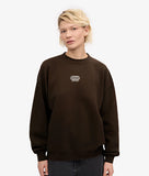 El Kawkab Unisex Oversized Crew-neck Sweatshirt - Dark Brown