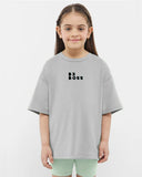 Be Boss Girls Oversized SS T-Shirt - Grey
