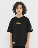 Salek Boys Oversized SS T-Shirt - Black