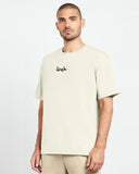 Khalsana Men Oversized SS T-Shirt - Off White
