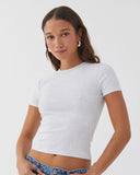 Basic Women Baby Tee - White