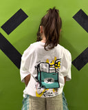 Revo Girls Oversized SS T-Shirt - Off White