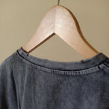 Stone Washed Basic Unisex Oversized SS T-Shirt - Black