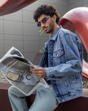 Men Denim  Jacket - Light Blue