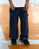 Carpenter Unisex Denim  Pant - Blue