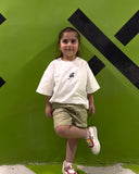 Revo Girls Oversized SS T-Shirt - Off White