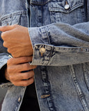 Men Denim  Jacket - Light Blue