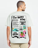 Happy News Men Oversized SS T-Shirt - Off White