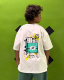 Revo Boys Oversized SS T-Shirt - Off White