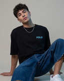 Fold Men Oversized SS T-Shirt - Black
