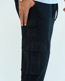 Basic Unisex Cargo Pants - Black