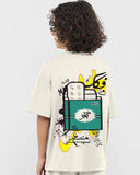 Revo Boys Oversized SS T-Shirt - Off White