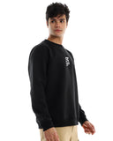 Roh El Roh Unisex Oversized Crew-neck Sweatshirt - Black