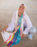 Waves Women scarf - Multicolor -Chiffon