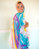 Waves Women scarf - Multicolor -Chiffon