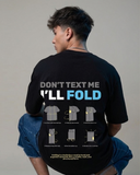 Fold Men Oversized SS T-Shirt - Black