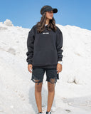 Enta Sah Unisex Oversized Hoodie - Black