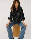 Women Denim Jacket - Black