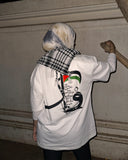Faker Palestine Unisex Oversized SS T-Shirt - Off White