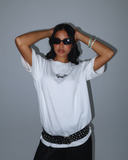 Khalsana Women Oversized SS T-Shirt - Off White