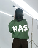 NAS Unisex Oversized Crew-neck Sweatshirt - Olive