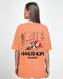 Holiday Records Women Oversized SS T-Shirt - Simon