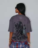 Al Kahira Women Oversized SS T-Shirt - Grey
