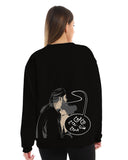 Roh El Roh Unisex Oversized Crew-neck Sweatshirt - Black