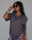 Al Kahira Women Oversized SS T-Shirt - Grey