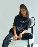 Karma Unisex Oversized SS T-Shirt - Black