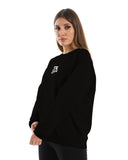 Roh El Roh Unisex Oversized Crew-neck Sweatshirt - Black