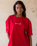 Raye2 Unisex Oversized SS T-Shirt - Red