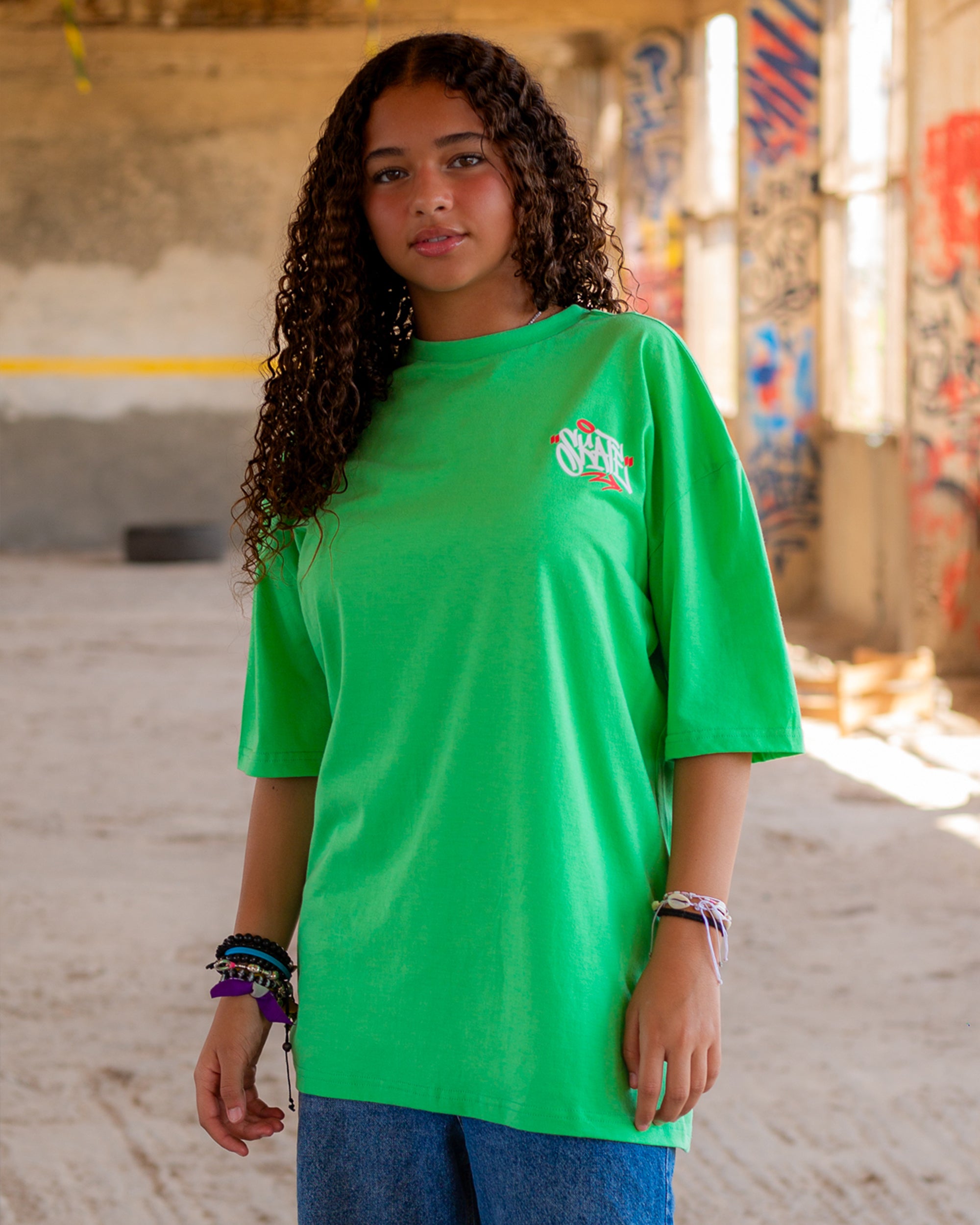 Skate Unisex Oversized SS T-Shirt - Apple Green