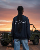 Peace Unisex Oversized Crew-neck Sweatshirt - Dark Grey