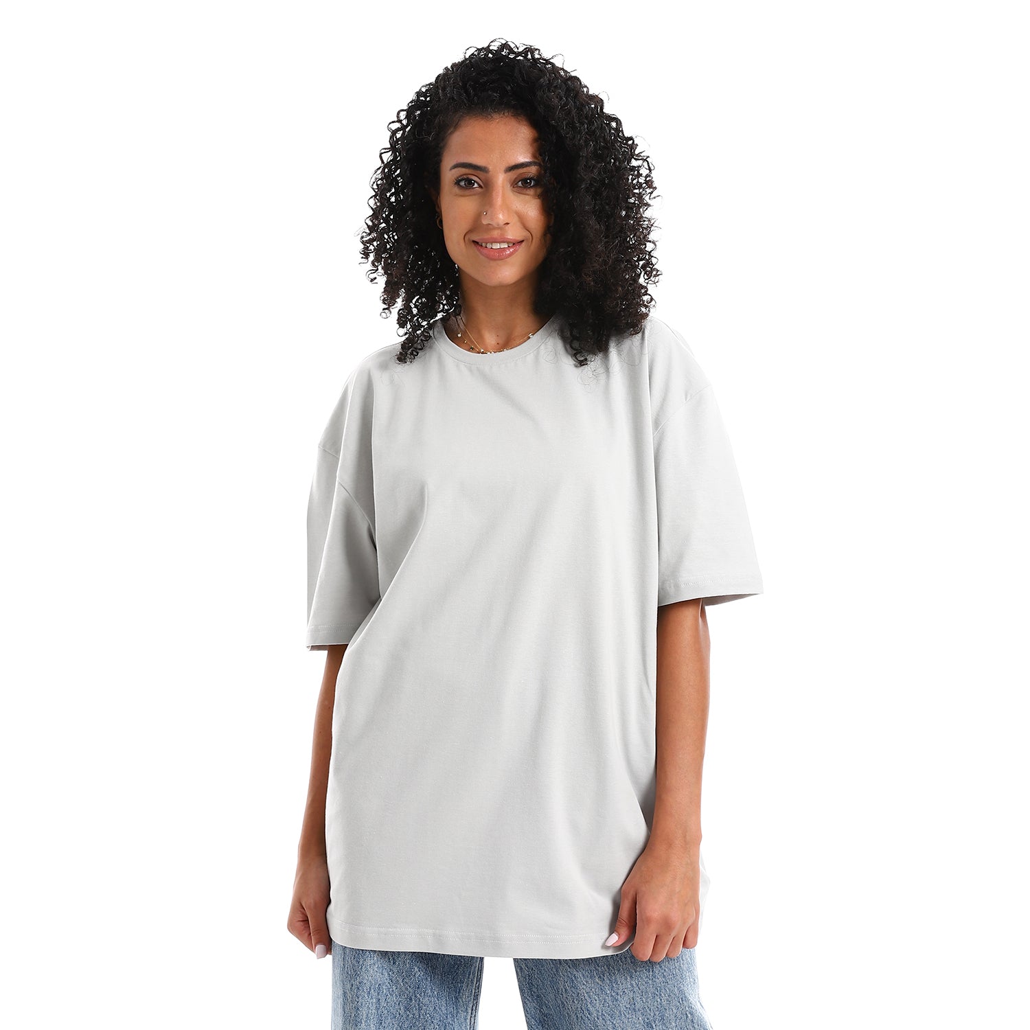 Basic Unisex Oversized SS T-Shirt - Silver